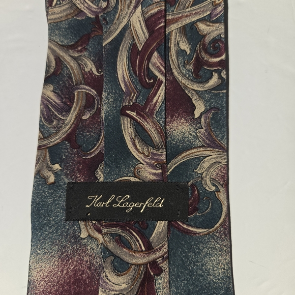 Designer Men's Silk 9 Ties Bundle 100% Silk Lagerfeld, Brooks, Camuto More - Picture 7 of 12